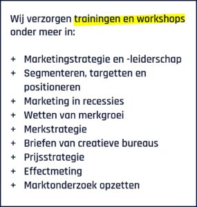 overzicht van workshops en trainingen marketing van mark stronger